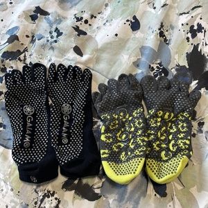 Two pairs of grippy toe socks for barre/Pilates/yoga